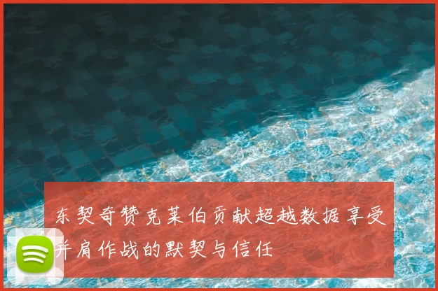 东契奇赞克莱伯贡献超越数据享受并肩作战的默契与信任