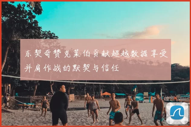 东契奇赞克莱伯贡献超越数据享受并肩作战的默契与信任