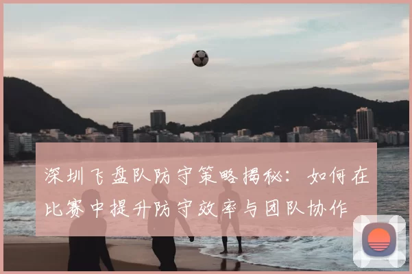 深圳飞盘队防守策略揭秘:如何在比赛中提升防守效率与团队协作